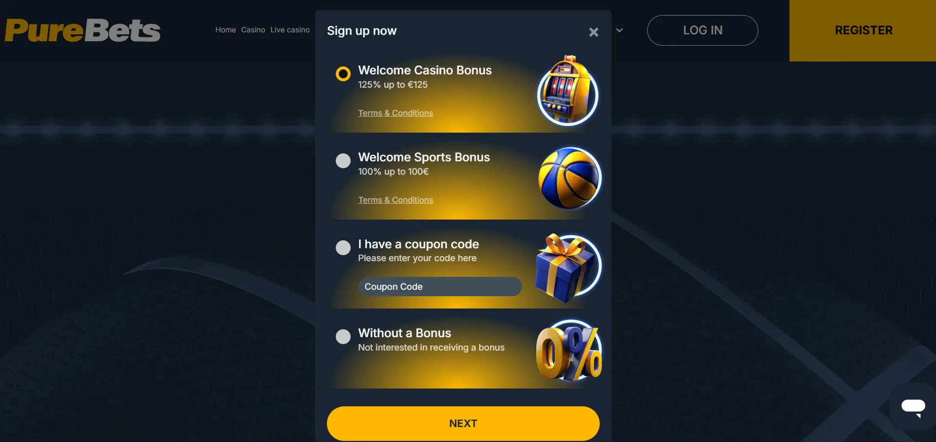Sports betting login